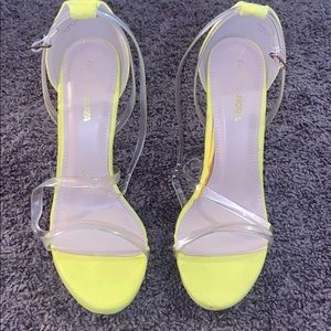 Fashion nova yellow heels